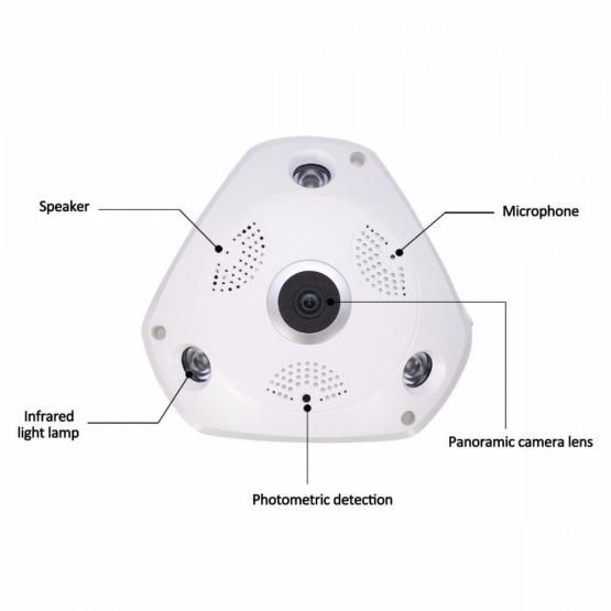 360 Fish Eye Panoramic WiFi IP Camera