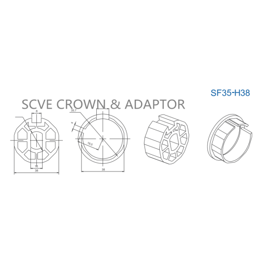 Accessories Crown and Adaptor SF35Series