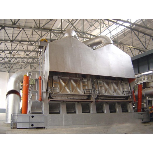 Aluminium holding and melting induction furnace