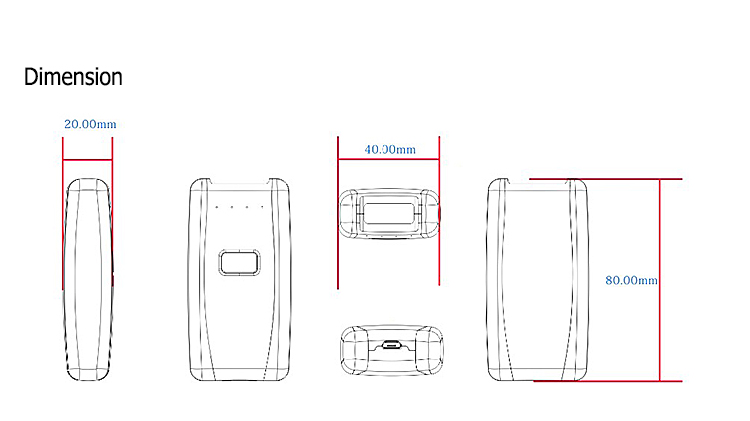 Handheld scanner diemnsion