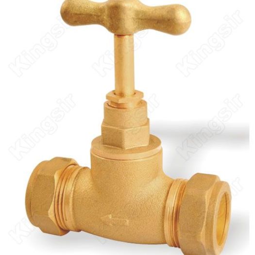 Brass Stop Valve with Ferrule Connection