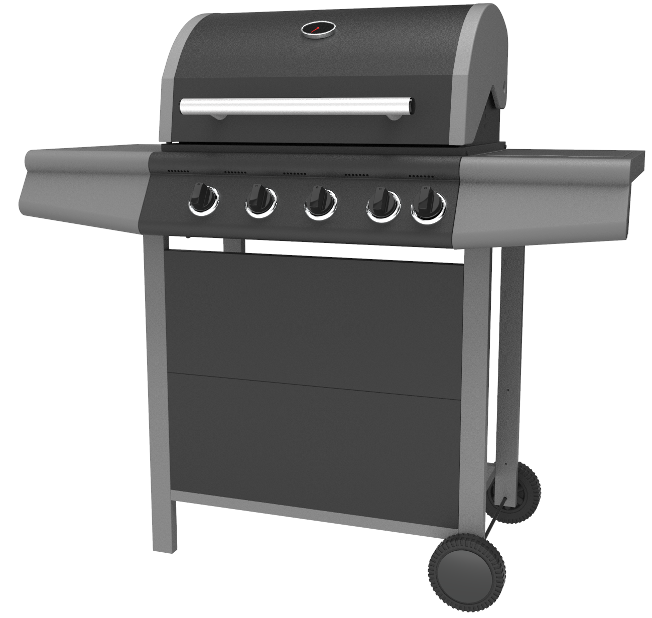 Four Burner Gas Barbecue Grill with side burner