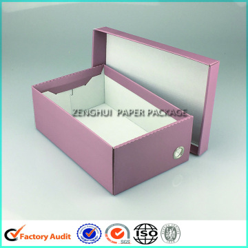 Flat Pack Corrugated Shoe Box Paper Packaging