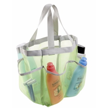 Mesh Shower Caddy Tote - 7 Pockets - Assorted Colors