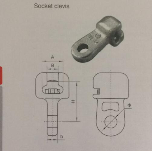 Overhead Line Accessories Socket Clevis