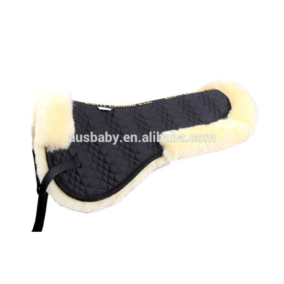 Lambswool half saddle pad