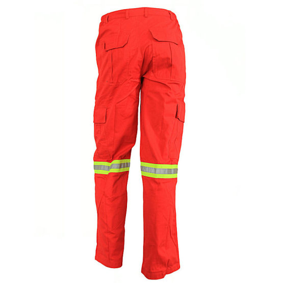 High visibility orange safety work pants