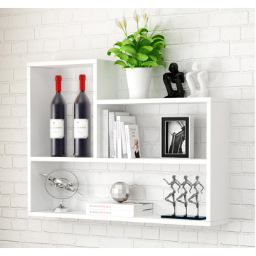 White MDF floating wall shelf