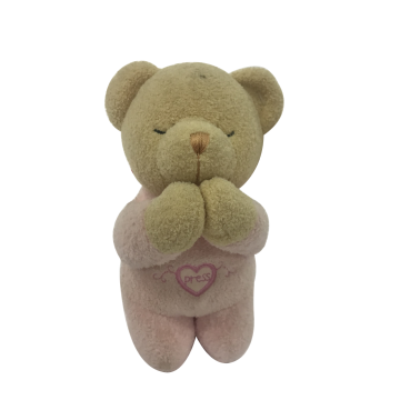 Pray Bear Toy For Baby Pink