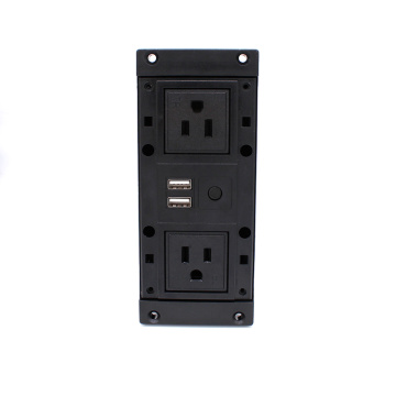 Recessed 2 Sockets and USB Ports Power Strip