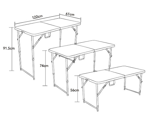 4ft Adjustable Table