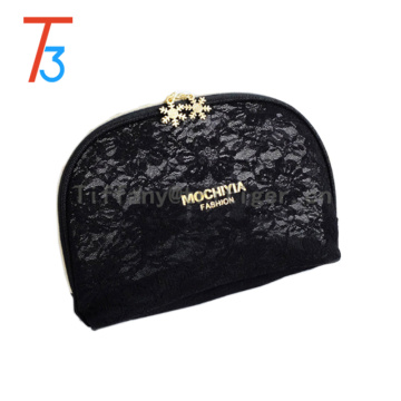 custom leather cosmetic bag packaging case lace luxury makeup bag