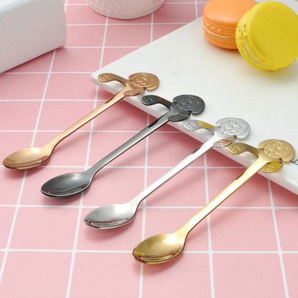 Colorful dog shaped Stainless Steel Coffee Mixing Spoon