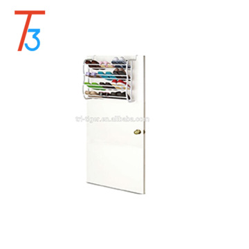 2015 Hot Selling 12 Pairs 4 Layer DIY Folding White Color Cheap Over The Door Shoe Rack