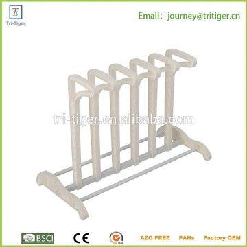 Plastic 3 Pair stackable shoe rack for boots