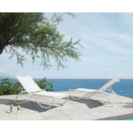 Modern Design Single Outdoor Leisure Wicker Sunbed