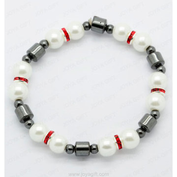 pearl hematite stone bracelet