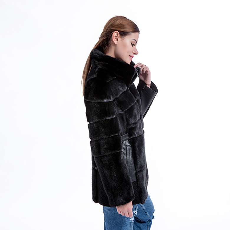 New Model Black  Fur  Outwear