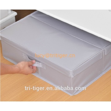 Foldable Natural polyester Canvas Storage Box, Convenient Storage Box with Lid
