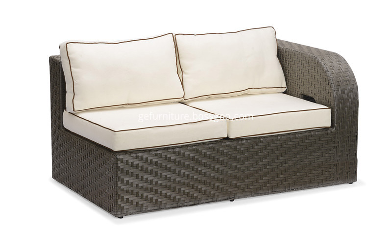 S0214 L Arm Loveseat Wicker