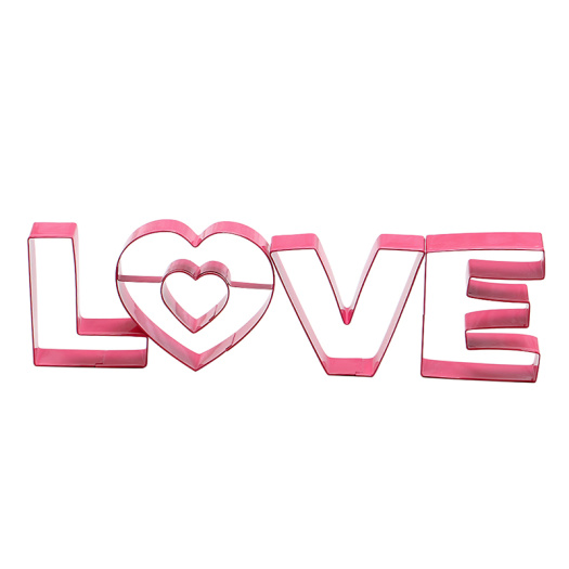 4pcs Valentine's Day cookie cutter set LOVE shape