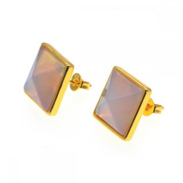 Opal happy stone Stud Earrings