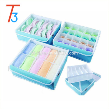 3 pieces Drawer Dividers Bra Underwear Socks storage bags drawers with Clear Cover