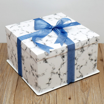 Unique design square white cake box