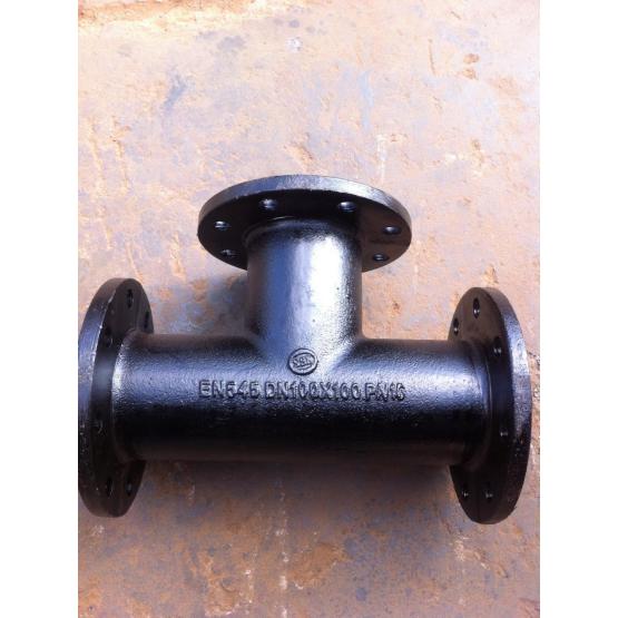 Ductile iron all flange  tee