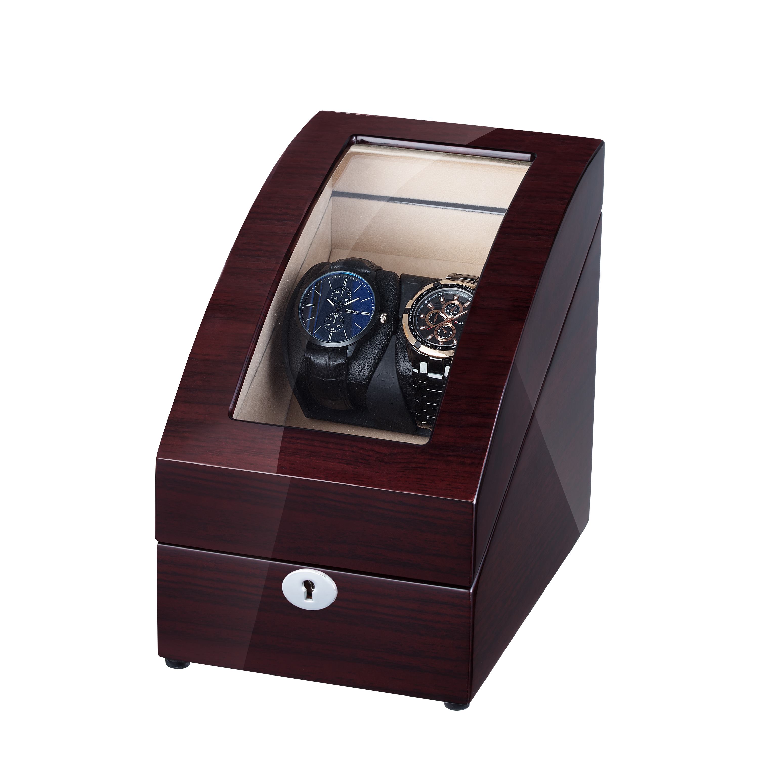 WATCH WINDER FOR 4 WATCHES, WITH STORAGE