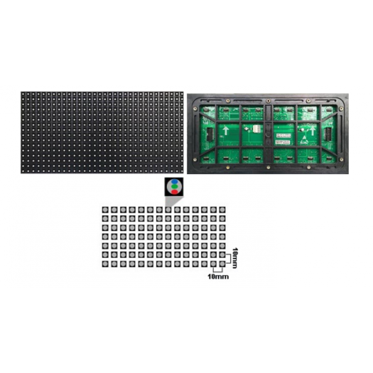 PH10 Outdoor LED Display Module with 320x160mm