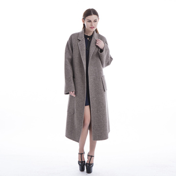 Winter ladies wear belted cashmere coats