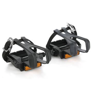 Bike Pedals with Toe Clip and Strap