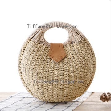 Eco-friendly women hand bags durable natural rattan bags