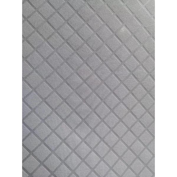 Polyester white check and stripe emboss fabric