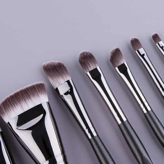 2020Black makeup brush set cosmetics clear handle Copper