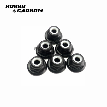 OEM aluminum nuts m4 with flanged serrated