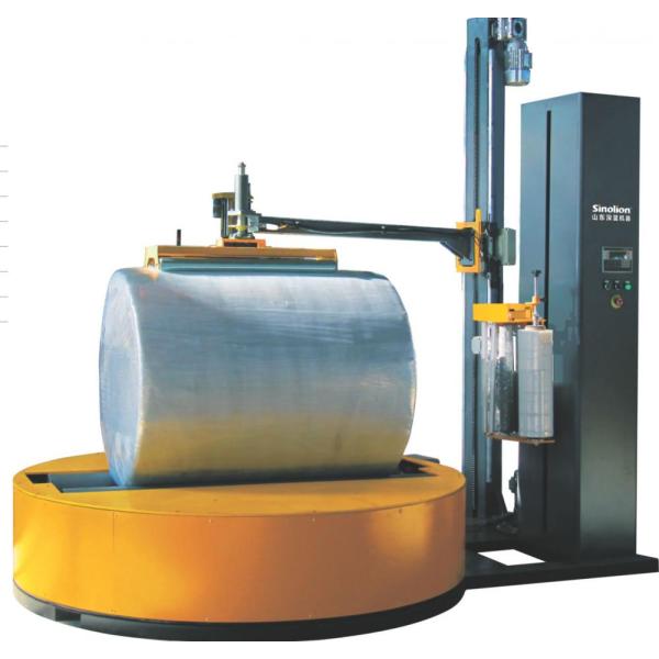 Roller reel type film wrapping machine