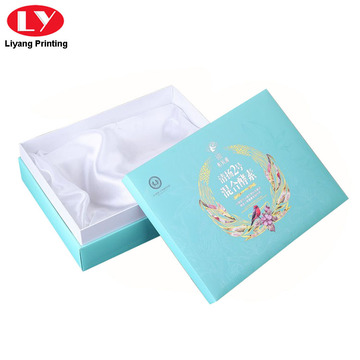 Paper Boxes Packaging Cosmetic Box with Satin Insert