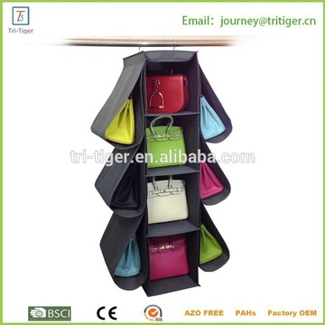 10 pockets non-woven fabric hanging wall pockets handbag storage organizer