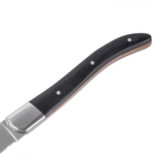 Garwin serrated steak knife with pakka wood handle