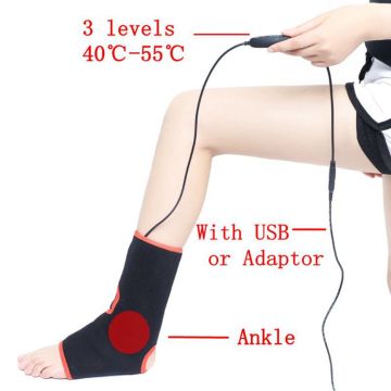 Far infrared electric ankle heating therapy pad