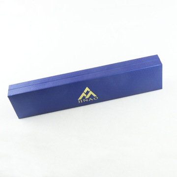 Blue Plastic Leatherette Paper Chain Bracelet Box