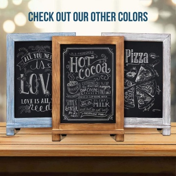Creations Rustic Memo Board Antique Wooden Frame Torched Tabletop Chalkboard (9.5 x 14 inch)