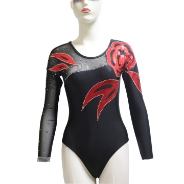 Mesh Sleeve Competition Dance Leotards