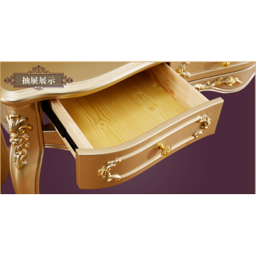Solid wood furniture dresser cabinet golden color dresser table for bedroom