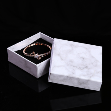 Marble pattern design cardboard jewellery packaging boxes