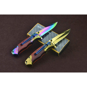 Titanium Portable Folding Pocket Knife with Clip