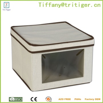 good quality custom printed foldable non woven storage Box and Bin with PVC