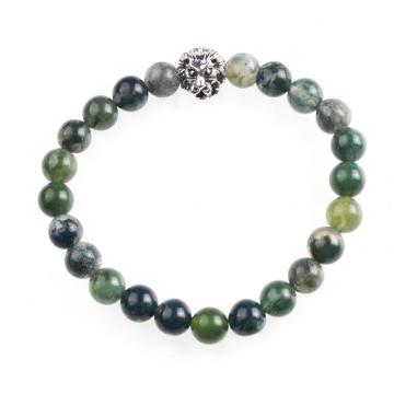 8mm Handmade Aquatic Agate 22 Beads Bracelet
